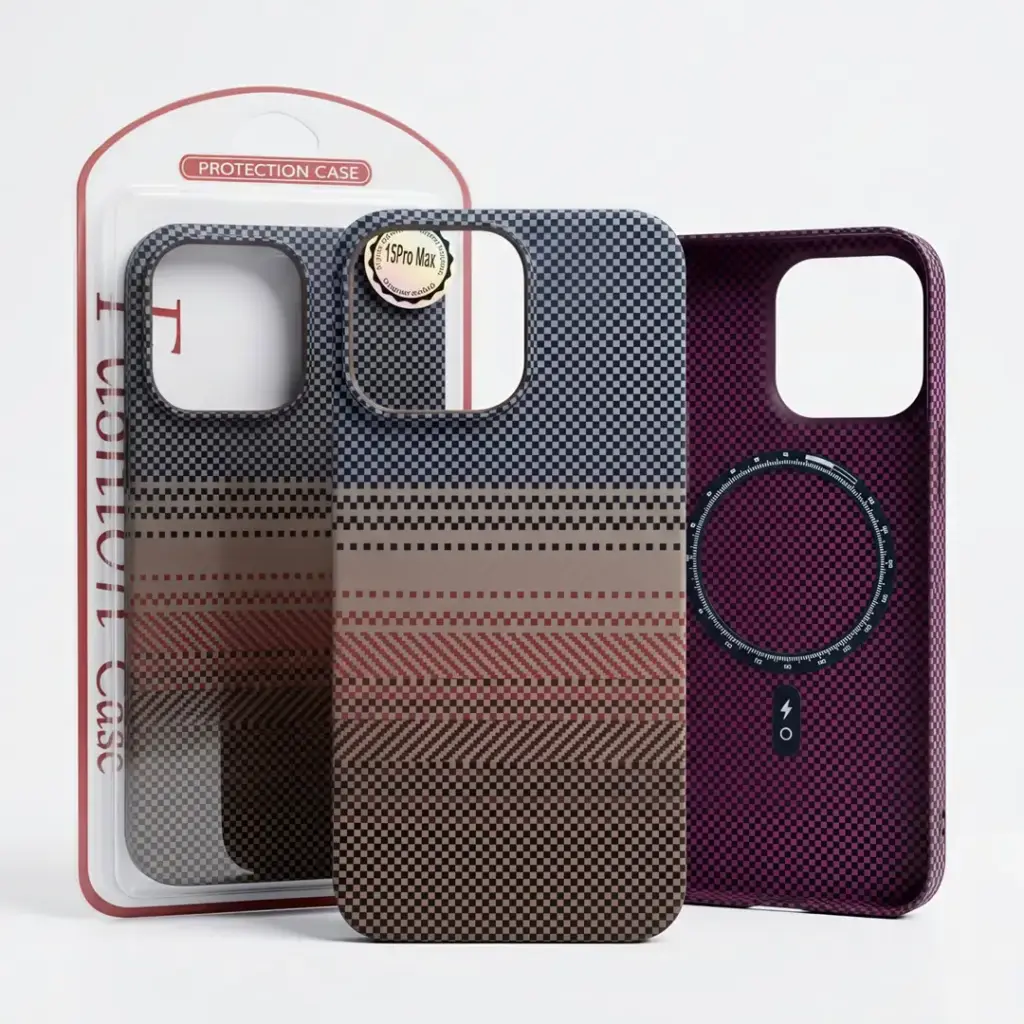 Carbon Fiber Back Cover For iphone (13 to 17 Pro Max) Slime Protective Cash, anti Clok,Fingerprint.
